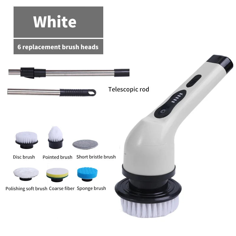 9-in-1 Electric Cleaning Brush Electric Spin Cleaning Scrubber Electric Cleaning Tools Kitchen Bathroom Cleaning Gadgets