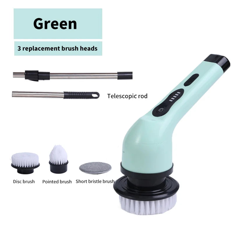 9-in-1 Electric Cleaning Brush Electric Spin Cleaning Scrubber Electric Cleaning Tools Kitchen Bathroom Cleaning Gadgets